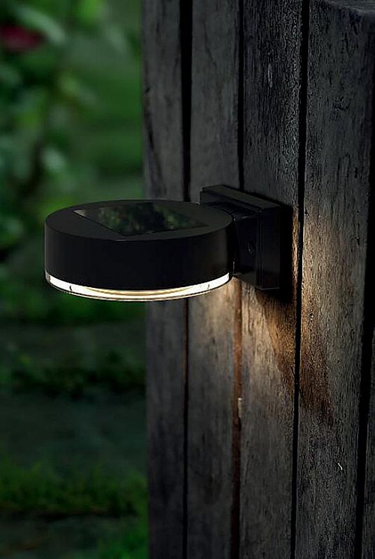 Solární lampa na stěnu/plot, 12x SMD LED